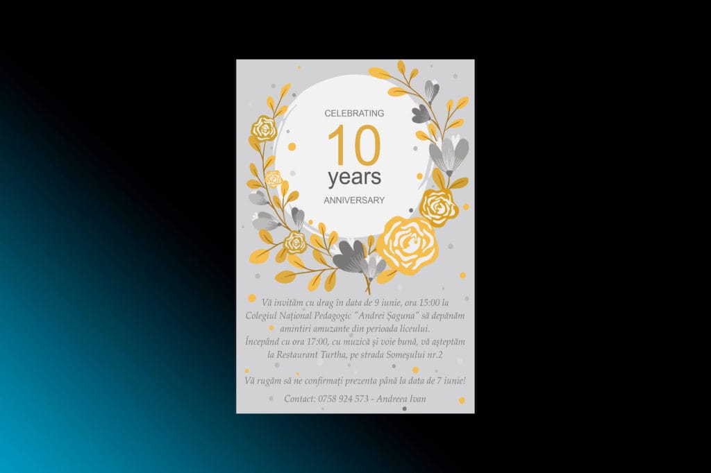 Invitație 10 ani